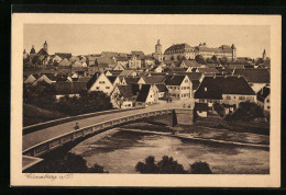 AK Günzburg A. D., Flusspartie Mit Brücke  - Guenzburg