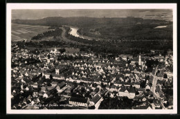 AK Günzburg A. D. Donau, Gesamtansicht Vom Flugzeug Aus Gesehen  - Guenzburg