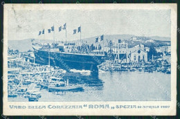 La Spezia Città Varo Corazzata Roma Cartolina QZ7402 - La Spezia