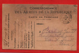 (RECTO / VERSO) CARTE CORRESPONDANCE DES ARMEES DE LA REPUBLIQUE EN 1916 - SECTEUR POSTAL 114 - TRESOR ET POSTES - Storia Postale