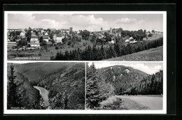 AK Bernstein A. Wald, Gesamtansicht, Rodach-Tal, Romans Felsen  - Bad Rodach