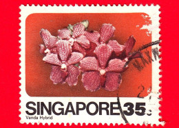 SINGAPORE - Usato - 1979 - Fiori - Orchidee - Vanda-Hybrid - 35 - Singapore (1959-...)