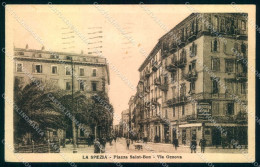 La Spezia Città Piazza Saint-Bon Via Genova Cartolina JK0241 - La Spezia