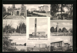 AK Hamburg-Bramfeld, Hohnerkamp, Dorfplatz, Ehrenmal  - Bramfeld