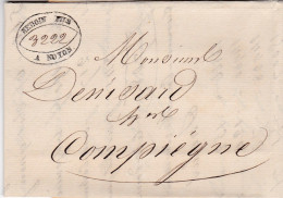 LAC De Noyon (60) Pour Compiègne (60) - 15 Juin 1834 - Sans Marque Postale - 1801-1848: Précurseurs XIX