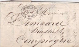 LAC De Noyon (60) Pour Compiègne (60) - 3 Octobre 1836 - Sans Marque Postale - 1801-1848: Precursors XIX