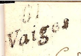 16 --- Mayenne 51 VAIGES Pour Laval Cursive Taxe 1 Port Local ID=St Jean 1834 - 1801-1848: Precursors XIX