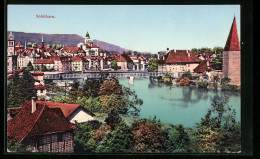 AK Solothurn, Uferpartie Mit Brücke  - Other & Unclassified