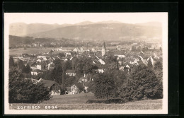 AK Zofingen, Totalansicht Mit Häuser, Kirche Und Umgebung Von Anhöhe Aus  - Otros & Sin Clasificación