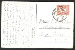 NEDERLAND NVPH 108a Als Enkelfrankering Op Ansichtkaart VOLENDAM Molen 1923 Naar USA - Lettres & Documents