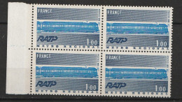 N° 1804 Série Grandes Réalisations : Réseau Express Régional Beau Bloc De 4 Timbres Neuf Impeccable - Unused Stamps