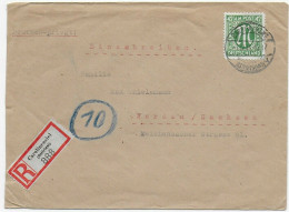 Einschreiben Carolinensiel/Ostfriesland - Werdau/Sachsen,1945 Rückseite Bezahlt - Briefe U. Dokumente