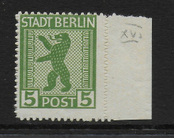 MiNr. 1 B XVI, Postfrisch, ** Seitenrand - Ungebraucht