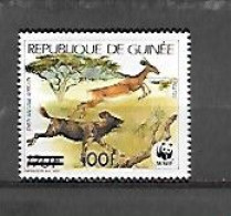 TIMBRE OBLITERE DE GUINEE  SURCHARGE EN  1991 N° MICHEL 1323 RARE - Guinea (1958-...)