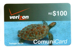 Tortue Tortoise  Carte Prépayée Verizon  USA CommunicationCard Card  (T 524) - Sonstige & Ohne Zuordnung