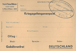 Carte Postale Prisonnier De Guerre - Kriegsgefangenenpost - Trait D'Union Militaire Secours Prisonniers Nice 1939-1940 - Storia Postale