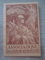 Tessera Associazione Combattenti 1937 - Cartes De Membre