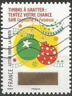 FRANCE  AUTOADHESIFS N° 1345 OBLITERE Avec Zone Dorée à Gratter Intacte - Used Stamps