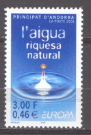 Andorra -Franc 2001 Europa. E=567 (**) - 2001