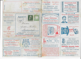 Kartenbrief 1911 München Nach Reichenhall: Karte Mit Verschiedenen Werbungen - Brieven En Documenten