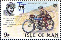 Man Poste N** Yv:205/209 75.Anniversaire Du Tourist Trophy (Thème) - Moto