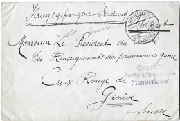 Kriegsgefangenenpost Sendung - Prisonniers De Guerre - Camp MUNSTER LAGER - Croix-Rouge Genève - Censure Geprüft - 1914-18