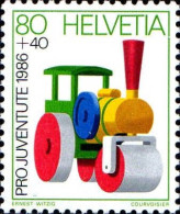 Suisse Poste N** Yv:1262 Mi:1333 Pro Juventute Rouleau Compresseur - Unused Stamps