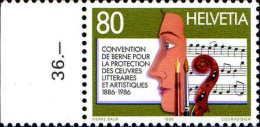 Suisse Poste N** Yv:1258 Mi:1329 Protection Des œuvres Littéraires & Artistiques Bord De Feuille - Unused Stamps