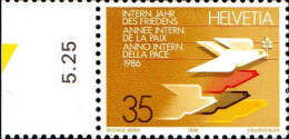 Suisse Poste N** Yv:1256 Mi:1327 Année Internationale De La Paix Bord De Feuille - Unused Stamps