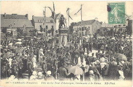 CPA 29 - 316. CARHAIX PLOUGUER - Fête De La Tour D'Auvergne, Cérémonie à La Statue - ND Phot - Peu Courante - Carhaix-Plouguer