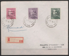 L. Recommandée Affr. N°724A/E Càd "BRUXELLES-BRUSSEL/-9-8-1946" Pour IXELLES - 1946 -10%