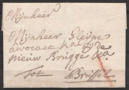 L. Datée 1731 De MACHELEN Pour Avocat à BRUSSEL - Port "I" à La Craie - 1714-1794 (Pays-Bas Autrichiens)