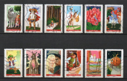 - FRANCE Adhésifs N° 2037/48 Oblitérés - Série Complète LES CONTES MERVEILLEUX 2021 (12 Timbres) - - Used Stamps