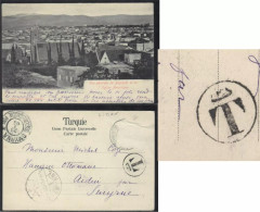 1905 Beyrouth Old Postcard Sent To Smyrna Ottoman Turkey - Missing Stamp - Lebanon