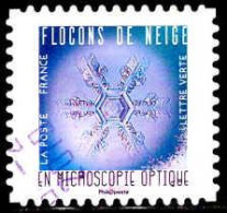 France Poste AA Obl Yv:1636 Mi:7180 Flocons De Neige En Microscopie Optique (cachet Rond) - Used Stamps