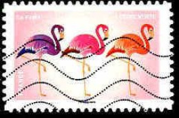 France Poste AA Obl Yv:1567 Mi:7013 Emoji Flamands Roses (Lign.Ondulées) - Used Stamps