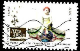 France Poste AA Obl Yv:1532 Mi:6963 Les Arts De La Table Porte Huilier Strasbourg (Lign.Ondulées) - Used Stamps