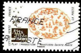France Poste AA Obl Yv:1531 Mi:6962 Les Arts De La Table Plat Moustiers Sainte Marie (Obl.mécanique) - Used Stamps