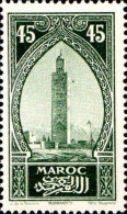 Maroc (Prot.Fr) Poste N** Yv:111 Mi:63 Marrakech La Koutoubia - Unused Stamps