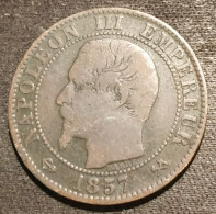 RARE - FRANCE - 5 CENTIMES 1857 B - Napoléon III - Tête Nue - Gad 152 - KM 777.2 - 5 Centimes