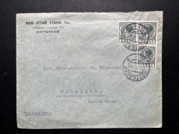 ENVELOPPE PAYS BAS NEDERLAND / ROTTERDAM POUR TRIENGEN SUISSE 1928 / RED STAR FIBRE - Cartas & Documentos