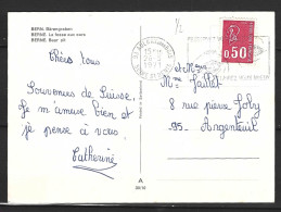 FRANCE. Flamme Sur Carte Postale écrite En 1971. "Préservez Vos Yeux, éclairez-vous Mieux" - Geneeskunde