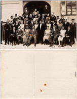 Ansichtskarte  Gruppenfoto Hochzeit Vor Gebäude 193 Privatfoto - Marriages