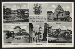 AK Sulzbach-Rosenberg, Rathaus, Stadtbad Und Schloss  - Sulzbach-Rosenberg