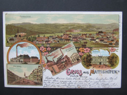 AK MATTIGHOFEN B. Braunau Litho Brauerei 1899 // D*60146 - Mattighofen