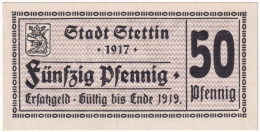 Stettin 50 Pfennig 1917 UNC - Other & Unclassified