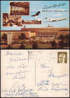 Tempelhof Berlin Mehrbild-AK Zentral-Flughafen  Terminal-Ansichten 1972 - Tempelhof