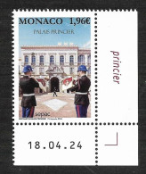 Monaco 2024 - Le Palais (SEPAC) ** (coin Daté) - Unused Stamps