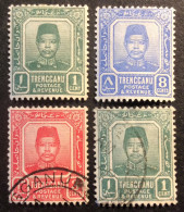 Siam 4 Trengganu Sultan 1910 Neuf X 2 Oblitérés X 2 Lot De 4 - Trengganu