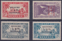 SENEGAL - 173/176 SECOURS NATIONAL COMPLETE NEUF* AVEC CHARNIERE COTE 34 EUR - Unused Stamps